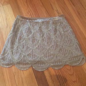 Asos sequins and beaded scalloped skirt